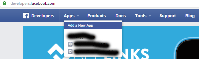 Create New Facebook App Create New Facebook App